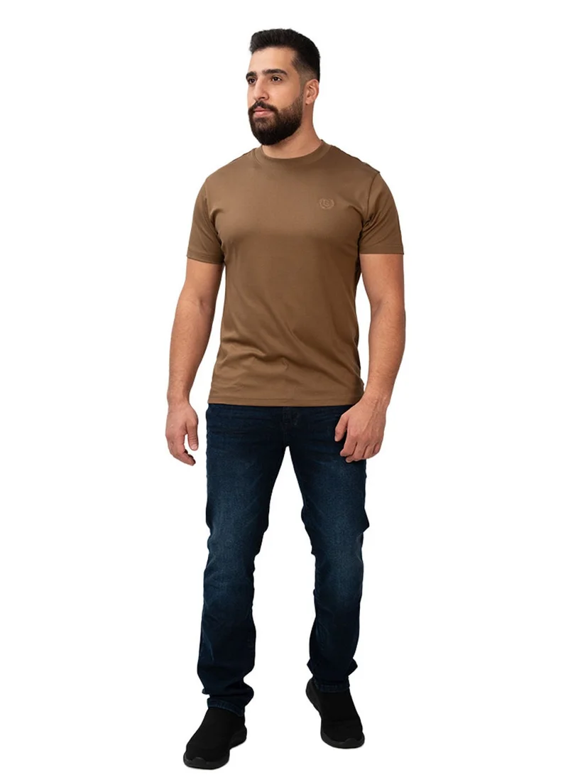 جيوردانو تي شيرت رجالي بياقة ذكية بلمسة سائلة وقصة ضيقة